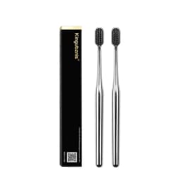 Kingubznis Gold Toothbrush Luxury Gold Silver Teeth Brush Men Women Adult Toothbrushes Brand New Electroplated Dental Brushes