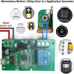 Tuya Zigbee Switch Module With RF433 Zigbee Inching Switch 5-32V DIY Switch Work with Alexa Smartthing Zigbee APP Remote Control