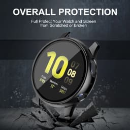 samsung Galaxy Watch Active 2 Screen Protector Case 44MM, Bumper Full Around Cover for Samsung Galaxy Watch Active2 44MM 40MM