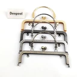 1/2/5Pcs Deepeel 20.5cm Embossed Bags Handle Purse Frames Clutch Kiss Clasp Sewing Brackets DIY Metal Bag Handles Accessories