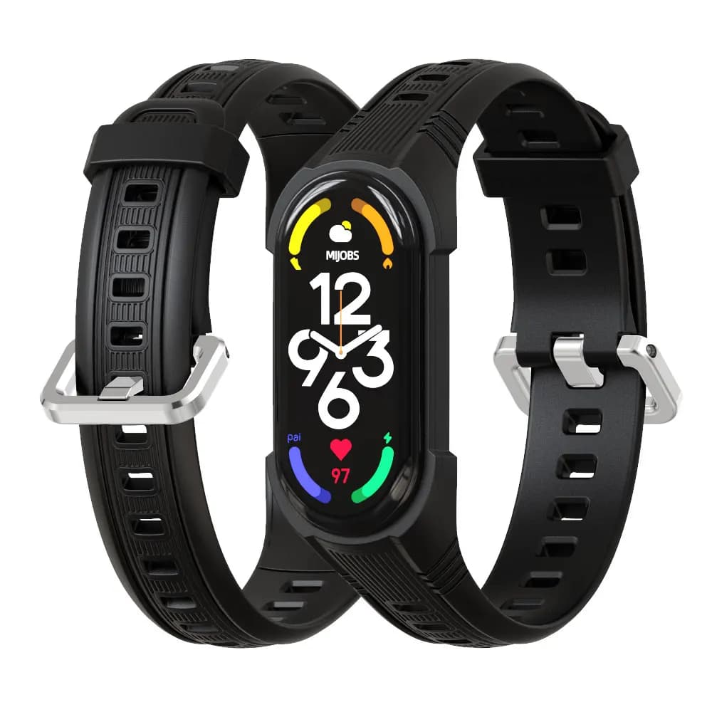 Strap for Mi Band 7 6 5 Silicone Bracelet for Xiaomi Mi Band 6 Strap Man Woman Breathable Rubber Watchband