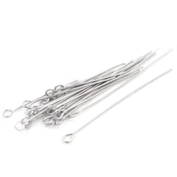 No Fade 100pcs/Lot 20 30 35 40 50 mm Stainless steel Eye Pins Findings Eye Head Pins For Jewelry Making DIY Supplies Accessories