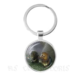 Little Hedgehog In The Fog Key Chains 25mm Glass Dome Keychain Yozhik v tumane Creative Jewelry For Women Men Kids Gift