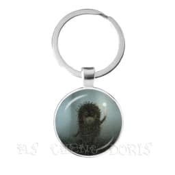 Little Hedgehog In The Fog Key Chains 25mm Glass Dome Keychain Yozhik v tumane Creative Jewelry For Women Men Kids Gift