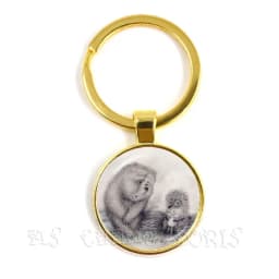 Little Hedgehog In The Fog Key Chains 25mm Glass Dome Keychain Yozhik v tumane Creative Jewelry For Women Men Kids Gift