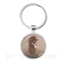 Little Hedgehog In The Fog Key Chains 25mm Glass Dome Keychain Yozhik v tumane Creative Jewelry For Women Men Kids Gift