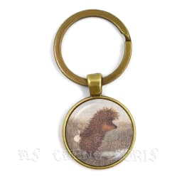 Little Hedgehog In The Fog Key Chains 25mm Glass Dome Keychain Yozhik v tumane Creative Jewelry For Women Men Kids Gift