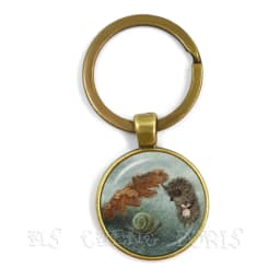 Little Hedgehog In The Fog Key Chains 25mm Glass Dome Keychain Yozhik v tumane Creative Jewelry For Women Men Kids Gift