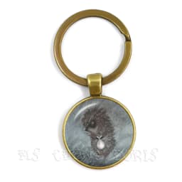 Little Hedgehog In The Fog Key Chains 25mm Glass Dome Keychain Yozhik v tumane Creative Jewelry For Women Men Kids Gift