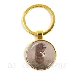 Little Hedgehog In The Fog Key Chains 25mm Glass Dome Keychain Yozhik v tumane Creative Jewelry For Women Men Kids Gift