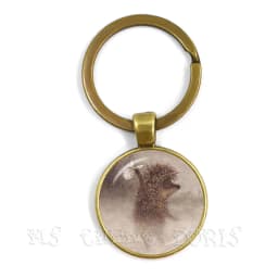 Little Hedgehog In The Fog Key Chains 25mm Glass Dome Keychain Yozhik v tumane Creative Jewelry For Women Men Kids Gift