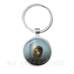 Little Hedgehog In The Fog Key Chains 25mm Glass Dome Keychain Yozhik v tumane Creative Jewelry For Women Men Kids Gift