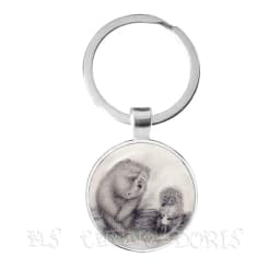 Little Hedgehog In The Fog Key Chains 25mm Glass Dome Keychain Yozhik v tumane Creative Jewelry For Women Men Kids Gift