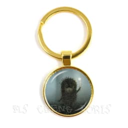 Little Hedgehog In The Fog Key Chains 25mm Glass Dome Keychain Yozhik v tumane Creative Jewelry For Women Men Kids Gift