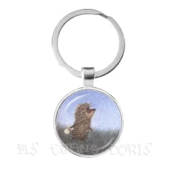Little Hedgehog In The Fog Key Chains 25mm Glass Dome Keychain Yozhik v tumane Creative Jewelry For Women Men Kids Gift