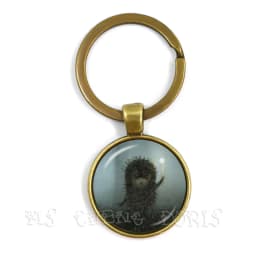 Little Hedgehog In The Fog Key Chains 25mm Glass Dome Keychain Yozhik v tumane Creative Jewelry For Women Men Kids Gift