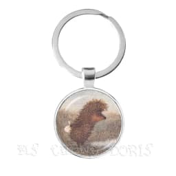 Little Hedgehog In The Fog Key Chains 25mm Glass Dome Keychain Yozhik v tumane Creative Jewelry For Women Men Kids Gift