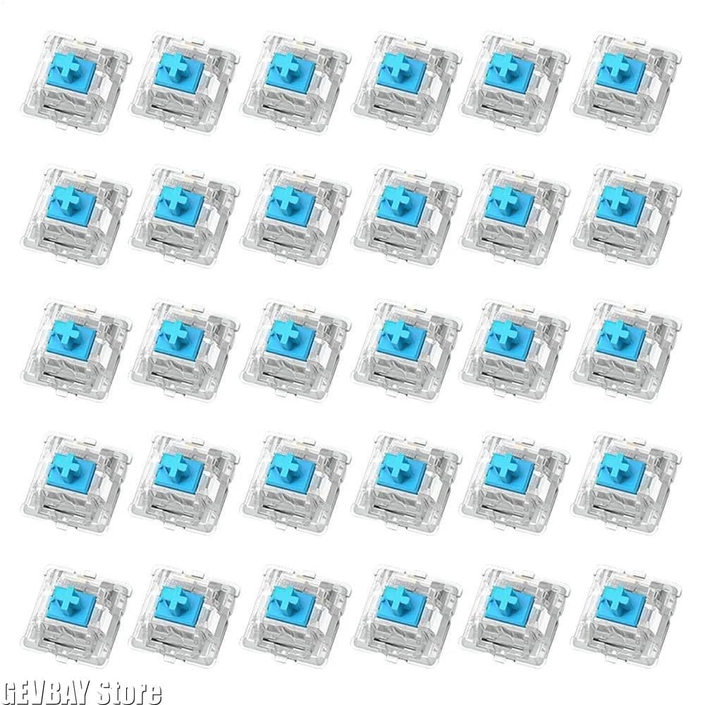 30Pcs Keyboard Switch Keyboard Clicker Key Replacement 2 Metal Pin Tactile Switch for Mechanical Keyboard