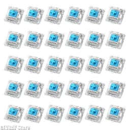 30Pcs Keyboard Switch Keyboard Clicker Key Replacement 2 Metal Pin Tactile Switch for Mechanical Keyboard