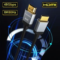 MIZIQIER Long 8K HDMI 2.1 Cables, 48Gbps Ultra High Speed Braided Cord-4K@120Hz 8K@60Hz for Roku TV/PS5/PS4/HDTV/RTX 3080 3090