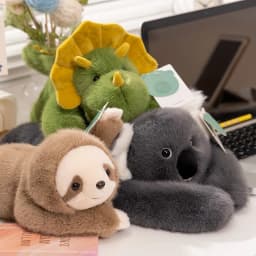 30-65cmKawaii High Quality Forest Animal Plush Doll Pillow Soft Long-arm Raccoon Dinosaur Sloth Panda Koala Plush Toy Home Decor