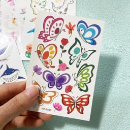 5 Sheets Luminous Tattoo Stickers Temporary Colorful Animal Dinosaur Tattoo Fake Tattoo for Body Hand Face