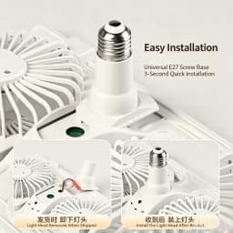60W LED Ceiling Fan Lights with Remote E27 Socket Low Floor Double Fans Lamp Fit for Living Room Bedroom Dining Room Fan Fixture