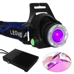 Beam Light UV Lash Hands Free Curing System for Eyelash Extensions with LED Headlamp & Foot Pedal Professional Lash Application