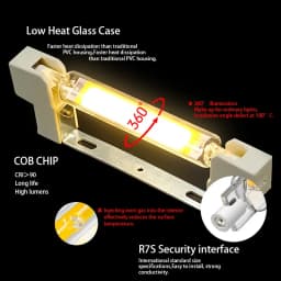 1-10pcs High Power LED R7s COB Glass Tube 78mm 118mm J78 J118 COB Light Bulb 110V 220V 15W 20W 30W 50W Home Replace Halogen Lamp