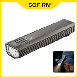 SOFIRN ST1 Pocket Flashlight with Clip 1500lm 226m USB C Rechargeable Lamp 2100mah IPX7 Waterproof Light for Camping&Fishing