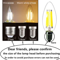10PCS LED Bulb C35 E14 E12 E27 220V 110V Dimmable 2W 4W 6W Design Energy Saving Candle Warm White Filament Light 360 Degree Lamp