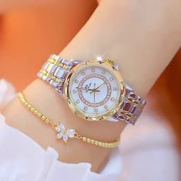 Diamond Women Watch Luxury Brand 2025 Rhinestone Elegant Ladies Watches Rose Gold Clock Wrist Watches For Women relogio feminino