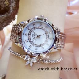 Diamond Women Watch Luxury Brand 2025 Rhinestone Elegant Ladies Watches Rose Gold Clock Wrist Watches For Women relogio feminino