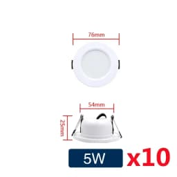 10pcs/lot LED Downlight White Body 5W 9W 12W 15W 18W Round Led Ceiling Light DC 12V 24V AC 110V 220V Bedroom Indoor Led Lighting