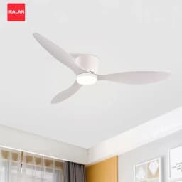 IRALAN Ceiling Fan With Light, 42 Inch/52 Inch Low Profile Ceiling Fan With Remote Control, For Indoor and Covered Outdoor
