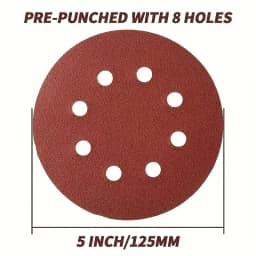 100 Pieces of 5-Inch 8-Hole Sandpaper - 60/80/100/150/180/240/320/400/600/800/1000 Grit - Perfect for Random Orbital Sanders!