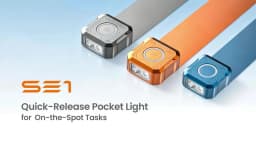 SOFIRN SE1 Pocket Flashlight 300Lm Mini EDC Light RGB Signal Ring Quick-Release Magnetic Wrist Keychain Torch for Bike Ride
