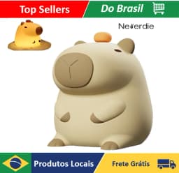 Luminaria Abajur Capivara Led com pilha Para Criança e Decorações - Neverdie Store
