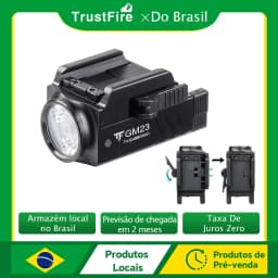 TrustFire GM23 Tactical LED Flashlight Compact Powerful GL0ck Light Rail Mounted Quick Release USB Rechargeable Torch