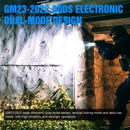TrustFire GM23 Tactical LED Flashlight Compact Powerful GL0ck Light Rail Mounted Quick Release USB Rechargeable Torch