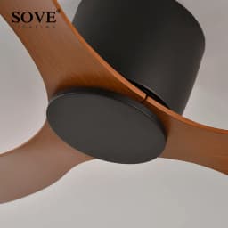 SOVE Ceiling Fans With Remote Control Modern Black White Low Floor BLDC Motor 30W Simple Ceiling Fan Without Light Home Fan 220V