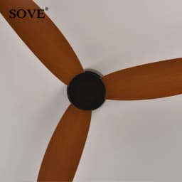 SOVE Ceiling Fans With Remote Control Modern Black White Low Floor BLDC Motor 30W Simple Ceiling Fan Without Light Home Fan 220V