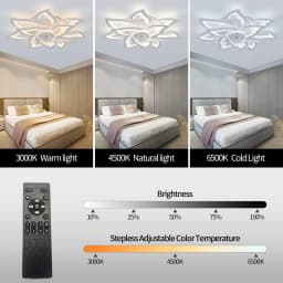 Ceiling Fan with Lights,Modern dimable Flower pattern, Remote Control/app Control, 6 Gear Speeds Fan Ceiling Lamp