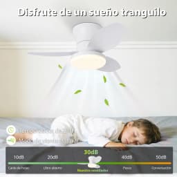 Ceiling Fan with 30W Led Light, Silent Dc Motor Ø80Cm, 6 Speeds with Remote Control, Winter-Summer Function, 3 Temperatures and Timer, Modern Fan Lamp for Bedroom and Living Room
