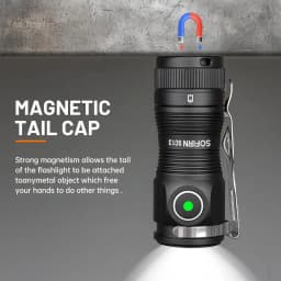 Sofirn SC13 519A 5000K Mini Powerful Led Light LED 1100lm 18350 Rechargeable Flashlight with Magnetic