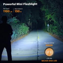 Sofirn SC13 519A 5000K Mini Powerful Led Light LED 1100lm 18350 Rechargeable Flashlight with Magnetic