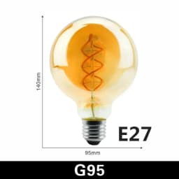 E14 E27 Spiral Light G80 G95 G125 LED Filament Bulb 220V 4W 2200K Retro Vintage Lamps Decorative Lighting Dimmable Edison Lamp
