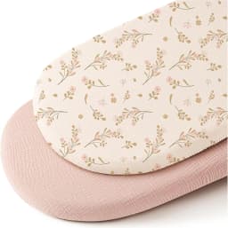 2PCS Baby Fitted Bassinet Sheet Newborn Changing Pad Cover Solid Printed Breathable Crib Fitted Sheets Cradles Mattress Cover