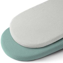 2PCS Baby Fitted Bassinet Sheet Newborn Changing Pad Cover Solid Printed Breathable Crib Fitted Sheets Cradles Mattress Cover