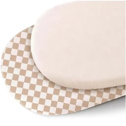 2PCS Baby Fitted Bassinet Sheet Newborn Changing Pad Cover Solid Printed Breathable Crib Fitted Sheets Cradles Mattress Cover